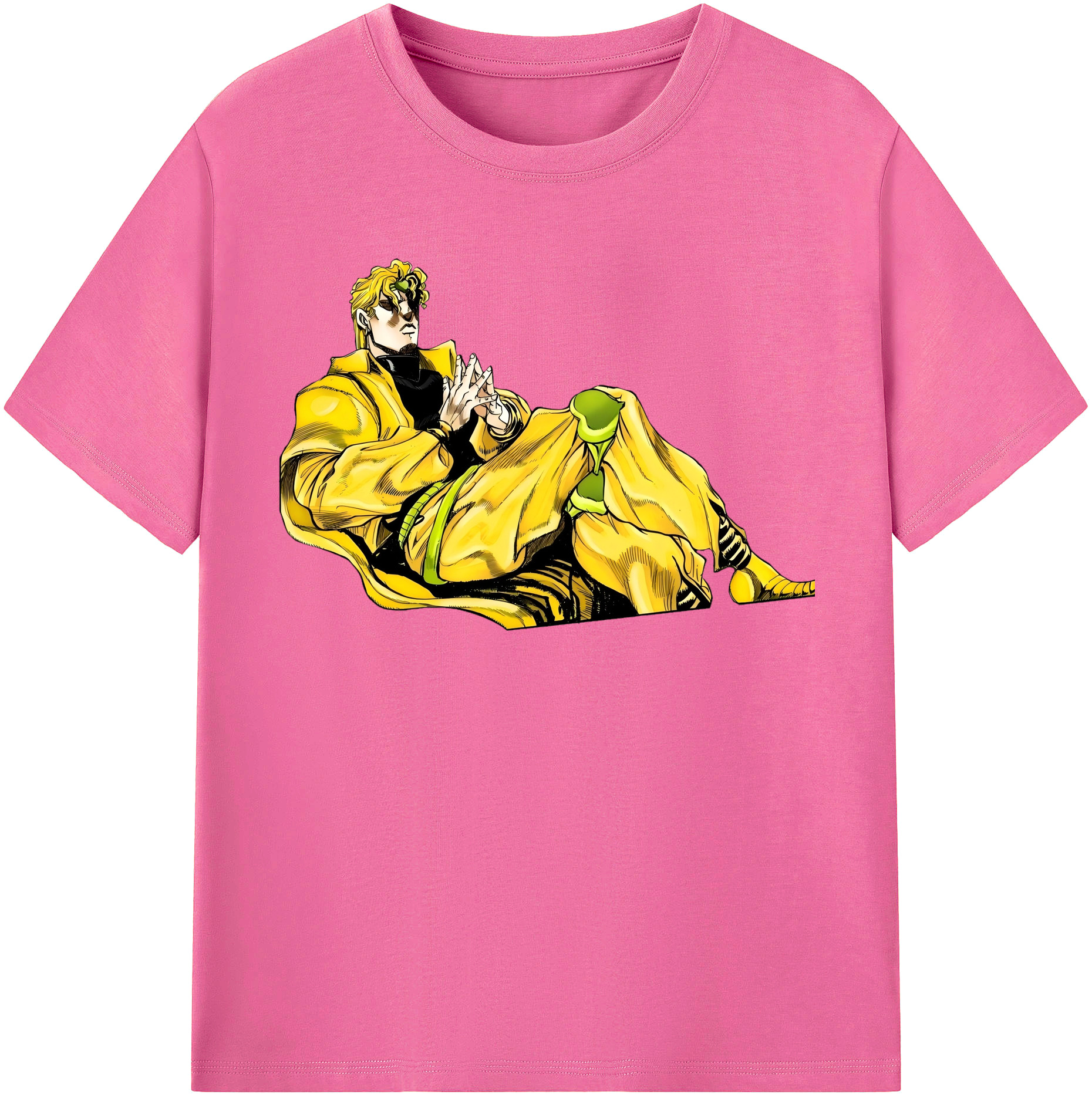 （画像用） ジョジョの奇妙な冒険 ディオ?ブランドー JoJo's Bizarre Adventure Dio Brando レディースカジュアルプリントTシャツ（綿100％）